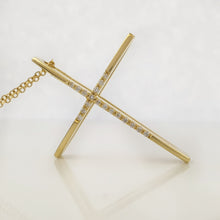 Load image into Gallery viewer, Minimalist Diamond Cross
