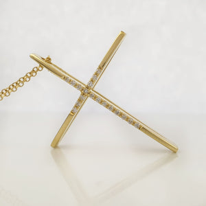 Minimalist Diamond Cross