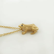 Load image into Gallery viewer, Gold frog necklace
