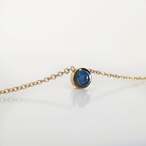 Blue Diamond Solitaire Necklace