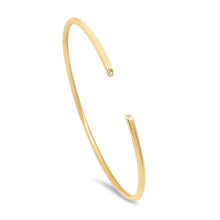 Load image into Gallery viewer, Gold Open Bangle With Diamonds
