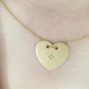 Heart necklace north star
