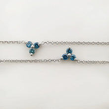 Load image into Gallery viewer, Minimalist blue diamond necklace
