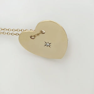 Heart necklace north star