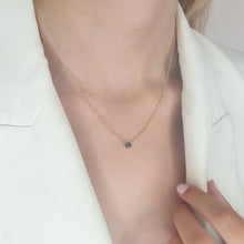 Load image into Gallery viewer, Blue Diamond Solitaire Necklace
