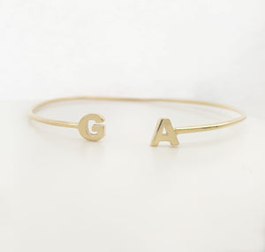 Initial Bangle 14k In Solid Gold