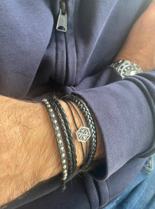 Hexagon Custom Charm Bracelet With Cord