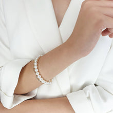 Load image into Gallery viewer, Gold Bracelet With Chain And Pearls
