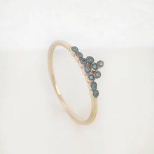 Load image into Gallery viewer, 11 Blue diamonds Ring
