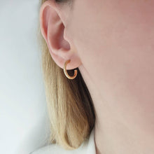Load image into Gallery viewer, Hoops Gold Minimalist Earrings
