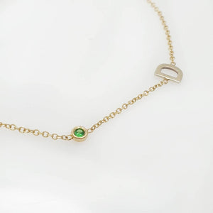 Emerald Bracelet With Letter D