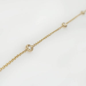 Chain Bracelet With 3 Natural Diamonds