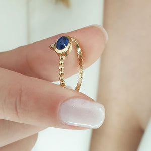 Gold Sapphire Ring