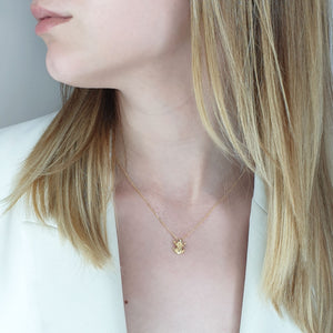 Gold frog necklace