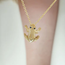 Load image into Gallery viewer, Gold frog necklace
