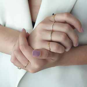 Matching Ring With Diamonds