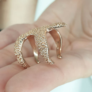 Gold starfish ring