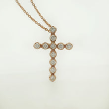 Load image into Gallery viewer, Rose gold cross necklace
