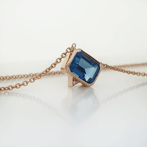 Diamond London Blue Topaz Necklace