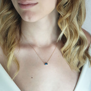 Diamond London Blue Topaz Necklace