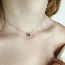 Load image into Gallery viewer, Diamond London Blue Topaz Necklace
