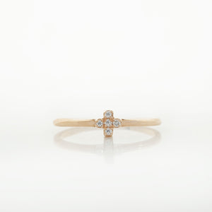 Rose Gold Cross Ring