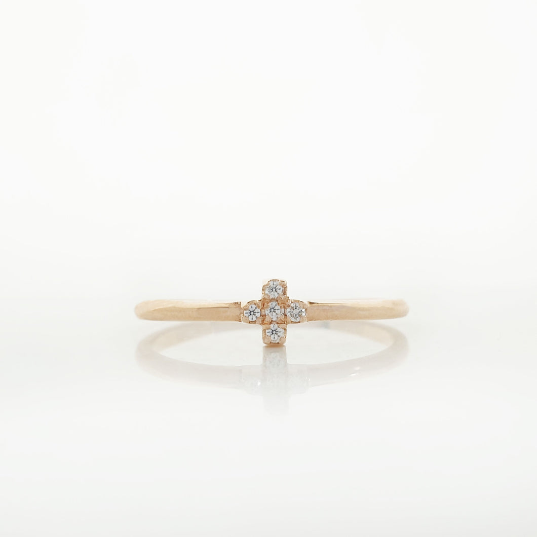 Rose Gold Cross Ring