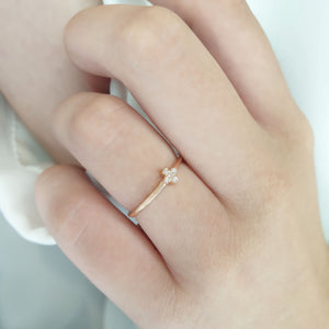 Rose Gold Cross Ring