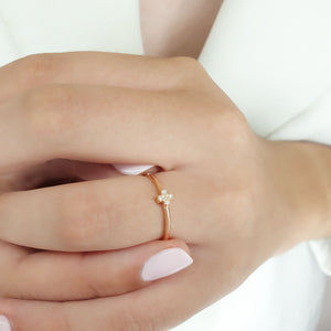 Rose Gold Cross Ring