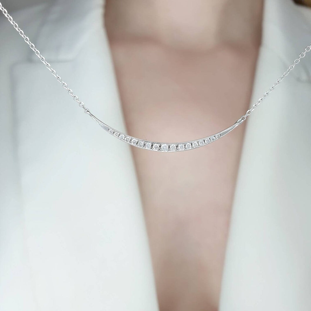 Diamond smile necklace