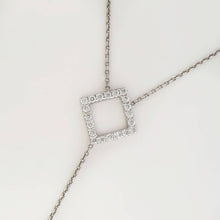 Load image into Gallery viewer, Square Necklace With Diamonds
