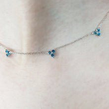 Load image into Gallery viewer, Minimalist blue diamond necklace
