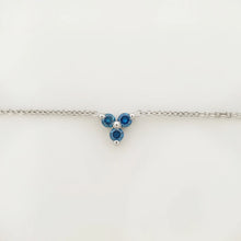 Load image into Gallery viewer, Minimalist blue diamond necklace
