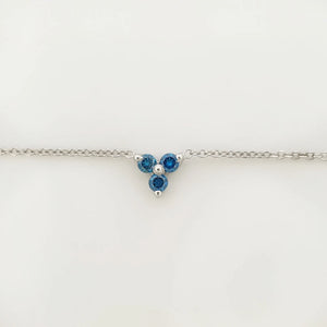 Minimalist blue diamond necklace