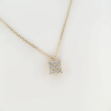 Load image into Gallery viewer, Necklace With Diamonds In A Square
