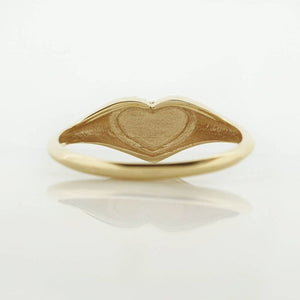 Custom gold heart ring