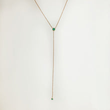 Load image into Gallery viewer, Emerald long pendant
