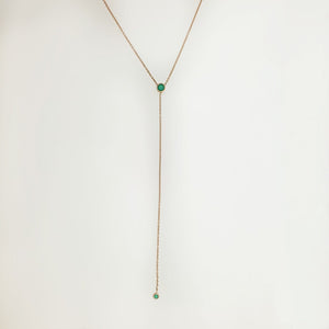 Emerald long pendant