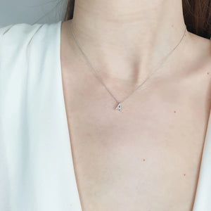 Initial diamond A necklace