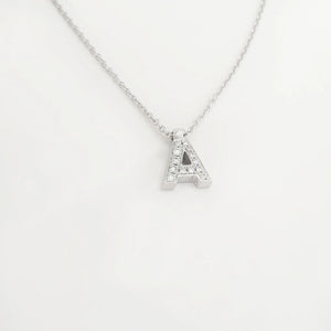 Initial diamond A necklace