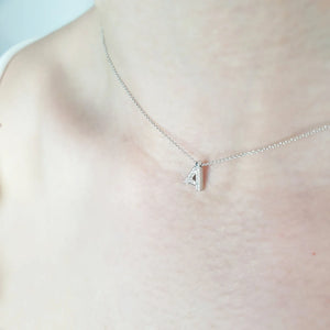 Initial diamond A necklace