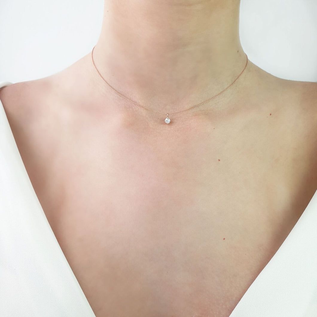 Diamond Solitaire Necklace