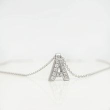 Load image into Gallery viewer, Initial diamond A necklace
