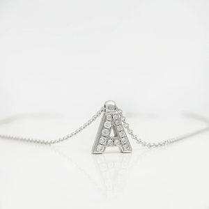 Initial diamond A necklace