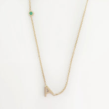 Load image into Gallery viewer, Initial Emerald Necklace
