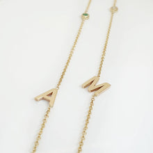 Load image into Gallery viewer, Sideways initial necklace
