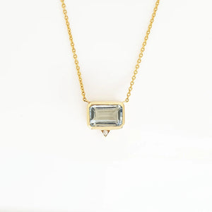 Aquamarine Diamond Necklace