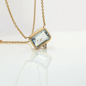 Aquamarine Diamond Necklace