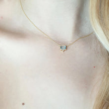 Load image into Gallery viewer, Aquamarine Diamond Necklace
