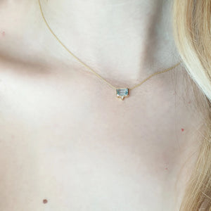 Aquamarine Diamond Necklace